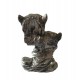 Statueta decorativa, Leoaice, Argintiu, 13 cm, XQ4004