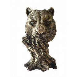 Statueta decorativa, Leu, Argintiu, 14 cm, XQ4003