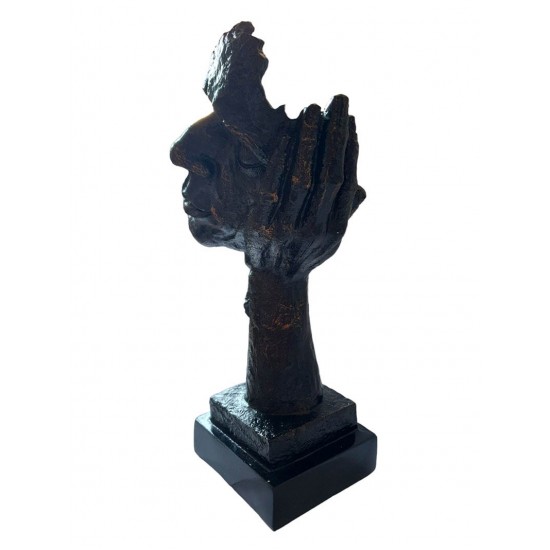 Statueta decorativa, Masca, Negru, 33 cm, HC303L Statueta decorativa, Masca, Negru, 33 cm, HC303L