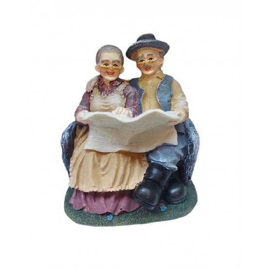 Statueta decorativa, Mos si Baba, Multicolor, 12 cm, 1025DD9 Statueta decorativa, Mos si Baba, Multicolor, 12 cm, 1025DD9