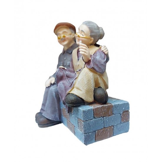 Statueta decorativa, Mos si Baba, Multicolor, 13 cm, 1025DD8 Statueta decorativa, Mos si Baba, Multicolor, 13 cm, 1025DD8