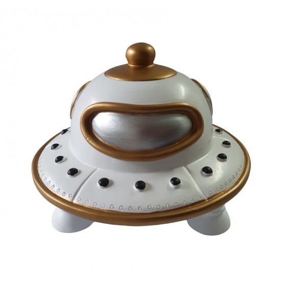 Statueta decorativa, OZN, Alb, 25 cm, GX2001 Statueta decorativa, OZN, Alb, 25 cm, GX2001