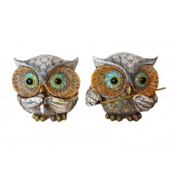 Statueta decorativa, Set 4 bufnite cu instrumente muzicale, Maro, 10 cm, GA2818 Statueta decorativa, Set 4 bufnite cu instrumente muzicale, Maro, 10 cm, GA2818