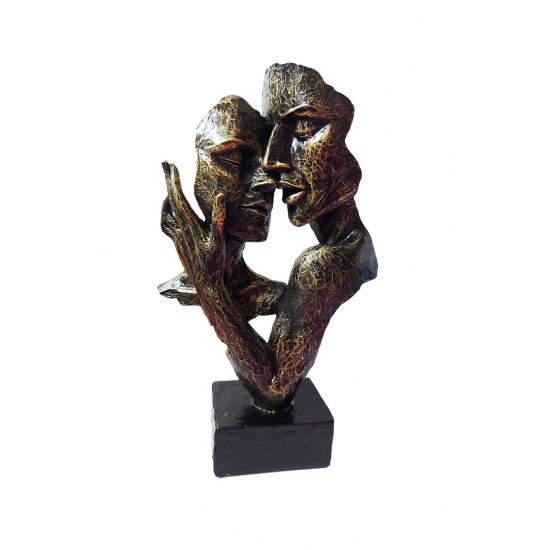 Statueta decorativa cuplu, Passion, Gold, 30 cm, HC648-1 Statueta decorativa cuplu, Passion, Gold, 30 cm, HC648-1