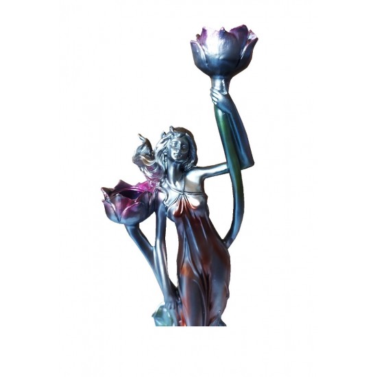 Statueta decorativa cu suport pentru lumanari, 36 cm, 161228C Statueta decorativa cu suport pentru lumanari, 36 cm, 161228C