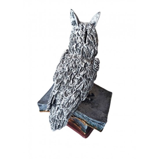 Statueta decorativa in forma de Bufnita pe carte, 29 cm, 356316DV Statueta decorativa in forma de Bufnita pe carte, 29 cm, 356316DV