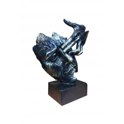 Statueta decorativa masca, Negru-Argintiu, 22 cm, 637CB-2 Statueta decorativa masca, Negru-Argintiu, 22 cm, 637CB-2