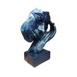 Statueta decorativa masca, Negru-Argintiu, 22 cm, 637CB-5 Statueta decorativa masca, Negru-Argintiu, 22 cm, 637CB-5