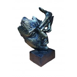 Statueta decorativa masca, Negru-Auriu, 22 cm, 637CB-1 Statueta decorativa masca, Negru-Auriu, 22 cm, 637CB-1