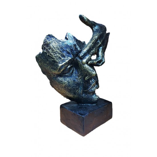 Statueta decorativa masca, Negru-Auriu, 22 cm, 637CB-1 Statueta decorativa masca, Negru-Auriu, 22 cm, 637CB-1