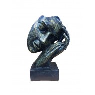 Statueta decorativa masca, Negru-Auriu, 22 cm, 637CB-4 Statueta decorativa masca, Negru-Auriu, 22 cm, 637CB-4
