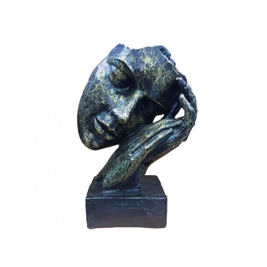 Statueta decorativa masca, Negru-Auriu, 22 cm, 637CB-4 Statueta decorativa masca, Negru-Auriu, 22 cm, 637CB-4