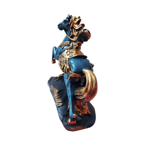 Statueta in forma de Cal, Albastru, 26 cm, TT031 Statueta in forma de Cal, Albastru, 26 cm, TT031