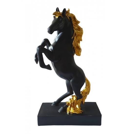 Statueta in forma de Cal, Negru, 30 cm, HY38312 Statueta in forma de Cal, Negru, 30 cm, HY38312
