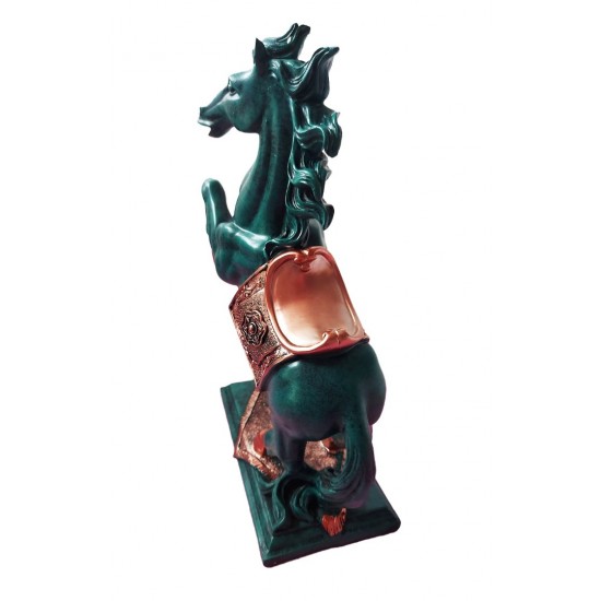 Statueta in forma de Cal, Turcoaz, 40 cm, B1000 Statueta in forma de Cal, Turcoaz, 40 cm, B1000
