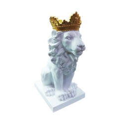 Statueta in forma de Leu, Alb, 34 cm, 625LD