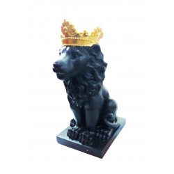 Statueta in forma de Leu, Negru, 25 cm, 7002D Statueta in forma de Leu, Negru, 25 cm, 7002D