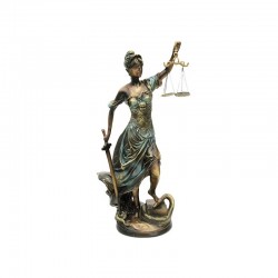 Statueta reprezentand justitia 20x54 cm Statueta reprezentand justitia 20x54 cm