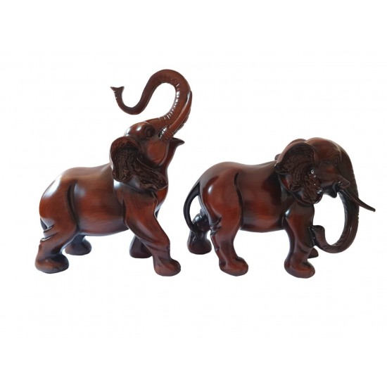 Statuete decorative, 2 Elefanti, Maro, 21 cm, LC017L Statuete decorative, 2 Elefanti, Maro, 21 cm, LC017L