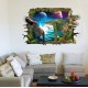 Sticker decorativ 3D, Gaura in perete spre lumea dinozaurilor 85 cm, 424STK Sticker decorativ 3D, Gaura in perete spre lumea dinozaurilor 85 cm, 424STK