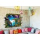 Sticker decorativ 3D, Gaura in perete spre lumea dinozaurilor 85 cm, 424STK Sticker decorativ 3D, Gaura in perete spre lumea dinozaurilor 85 cm, 424STK