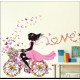 Sticker decorativ Biciclete inflorata cu fluturi colorati, 5STK Sticker decorativ Biciclete inflorata cu fluturi colorati, 5STK