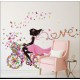 Sticker decorativ Biciclete inflorata cu fluturi colorati, 5STK Sticker decorativ Biciclete inflorata cu fluturi colorati, 5STK