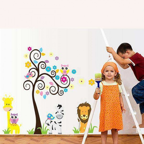 Sticker decorativ Copacelul cu animale,multicolor 120 cm,103STK Sticker decorativ Copacelul cu animale,multicolor 120 cm,103STK