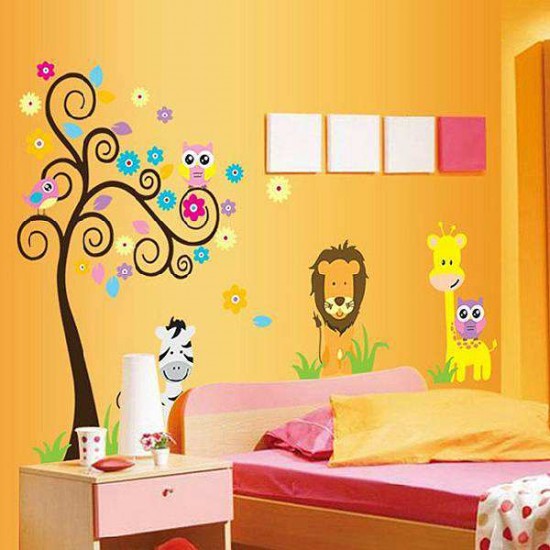 Sticker decorativ Copacelul cu animale,multicolor 120 cm,103STK Sticker decorativ Copacelul cu animale,multicolor 120 cm,103STK