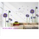 Sticker decorativ, Crizanteme albastre 178 cm, 133STK Sticker decorativ, Crizanteme albastre 178 cm, 133STK