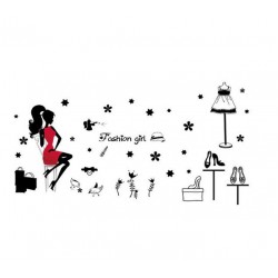 Sticker decorativ, Fashion girl 105cm, 156STK Sticker decorativ, Fashion girl 105cm, 156STK