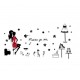 Sticker decorativ, Fashion girl 105cm, 156STK Sticker decorativ, Fashion girl 105cm, 156STK