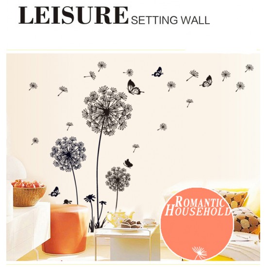 Sticker decorativ, Flower black 165 cm, 79STK Sticker decorativ, Flower black 165 cm, 79STK
