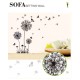 Sticker decorativ, Flower black 165 cm, 79STK Sticker decorativ, Flower black 165 cm, 79STK