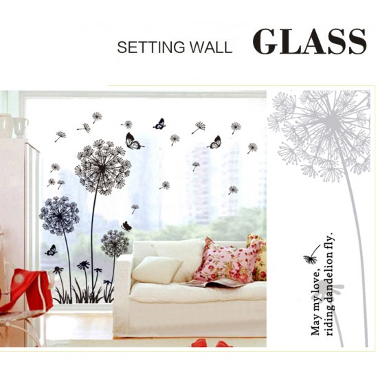 Sticker decorativ, Flower black 165 cm, 79STK Sticker decorativ, Flower black 165 cm, 79STK