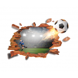 Sticker decorativ , Gaura in perete, fotbal 88 cm, 82STK Sticker decorativ , Gaura in perete, fotbal 88 cm, 82STK