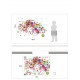 Sticker decorativ, Girl butterfly flowers 85 cm, 152STK Sticker decorativ, Girl butterfly flowers 85 cm, 152STK
