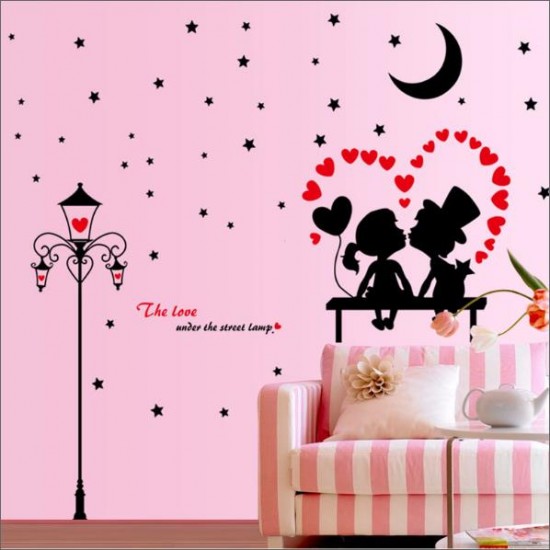 Sticker decorativ Indragostiti pe banca Sticker decorativ Indragostiti pe banca