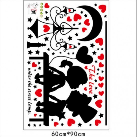 Sticker decorativ Indragostiti pe banca Sticker decorativ Indragostiti pe banca
