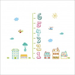 Sticker decorativ, Masuratoare cu animalute 125 cm, 142STK Sticker decorativ, Masuratoare cu animalute 125 cm, 142STK