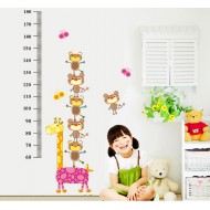 Sticker decorativ, Masuratoare cu animalute 140 cm, 132STK Sticker decorativ, Masuratoare cu animalute 140 cm, 132STK