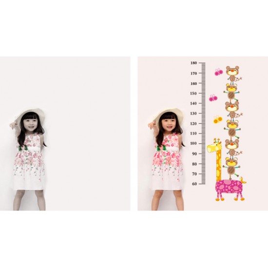 Sticker decorativ, Masuratoare cu animalute 140 cm, 132STK