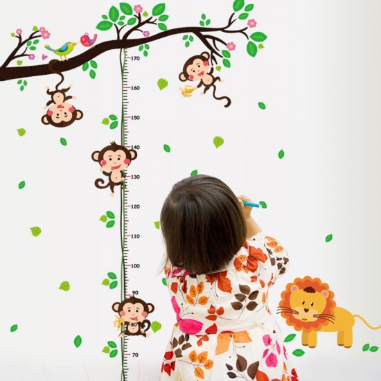 Sticker decorativ, Masuratoare cu animalute, 150 cm, 90STK Sticker decorativ, Masuratoare cu animalute, 150 cm, 90STK