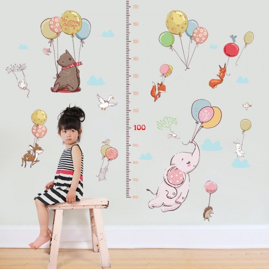 Sticker decorativ, Masuratoare cu animalute, 155 cm, 85STK Sticker decorativ, Masuratoare cu animalute, 155 cm, 85STK