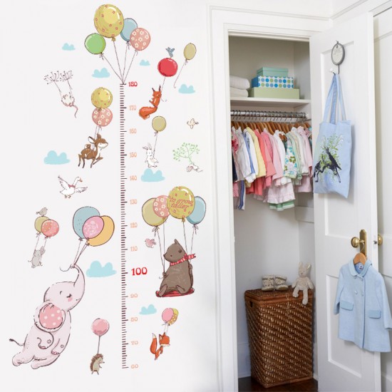 Sticker decorativ, Masuratoare cu animalute, 155 cm, 85STK Sticker decorativ, Masuratoare cu animalute, 155 cm, 85STK