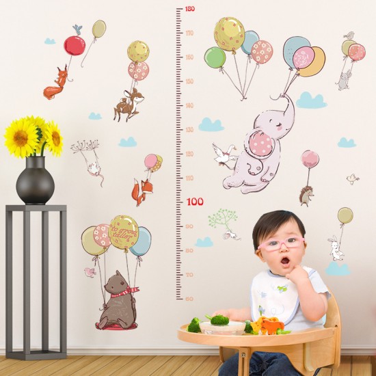 Sticker decorativ, Masuratoare cu animalute, 155 cm, 85STK Sticker decorativ, Masuratoare cu animalute, 155 cm, 85STK
