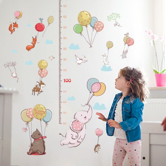 Sticker decorativ, Masuratoare cu animalute, 155 cm, 85STK Sticker decorativ, Masuratoare cu animalute, 155 cm, 85STK