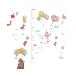 Sticker decorativ, Masuratoare cu animalute, 155 cm, 85STK Sticker decorativ, Masuratoare cu animalute, 155 cm, 85STK