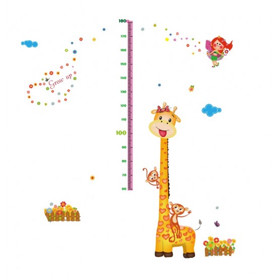 Sticker decorativ, Masuratoare cu animalute, 156 cm, 87STK Sticker decorativ, Masuratoare cu animalute, 156 cm, 87STK
