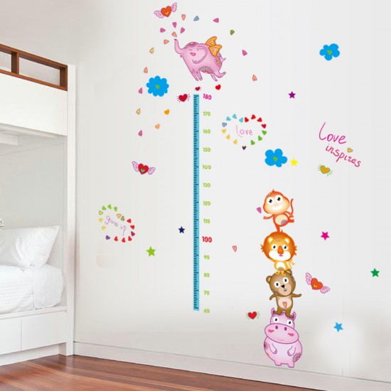 Sticker decorativ, Masuratoare cu animalute, 176 cm, 86STK Sticker decorativ, Masuratoare cu animalute, 176 cm, 86STK